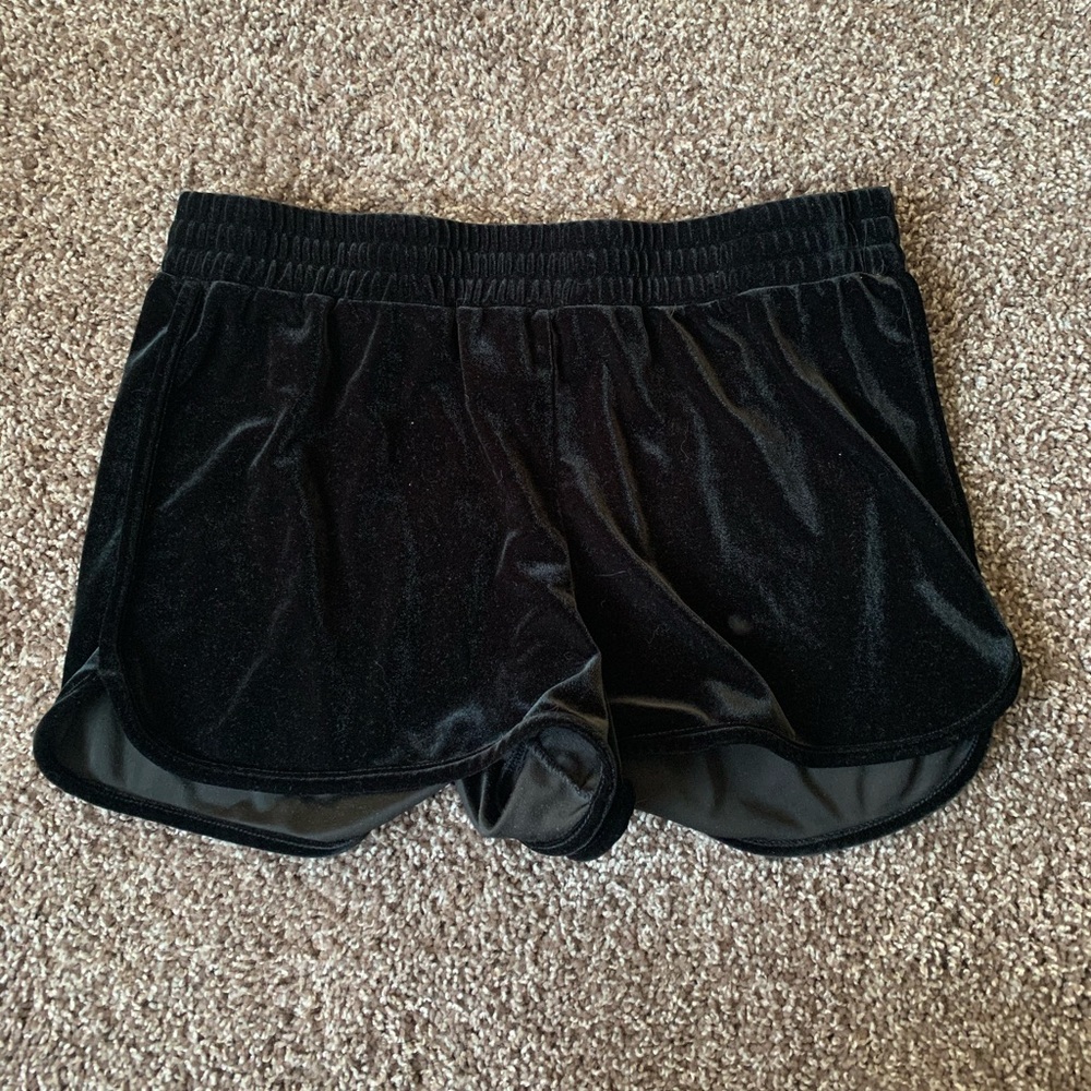 Black Velvet Shorts